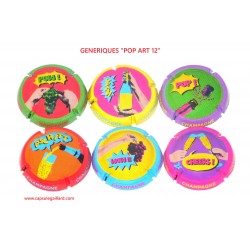NEWS - SERIE DE 6 CAPSULES DE CHAMPAGNE - GENERIQUE (Pop Art 12)