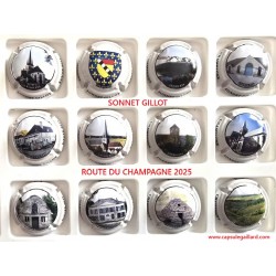 SERIE DE 12 CAPSULES DE CHAMPAGNE - SONNET GILLOT N°A24 au A24.k