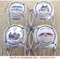 SERIE DE 4 CAPSULES DE CHAMPAGNE - ROUTE DU CHAMPAGNE 2025 N°A3 au A3.c