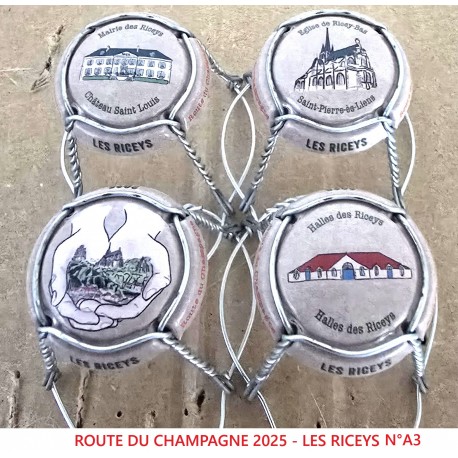 SERIE DE 4 CAPSULES DE CHAMPAGNE - ROUTE DU CHAMPAGNE 2025 N°A3 au A3.c