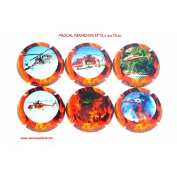 SERIE DE 6 CAPSULES DE CHAMPAGNE - PASCAL MANCHIN N°13.x au 13.zc
