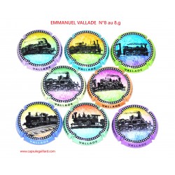 SERIE DE 8 CAPSULES DE CHAMPAGNE EMMANUEL VALLADE N°8 au 8.g