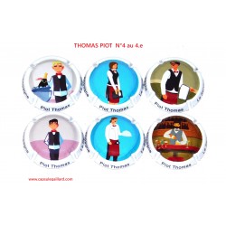 SERIE DE 6 CAPSULES DE CHAMPAGNE THOMAS PIOT N°4 au 4.e
