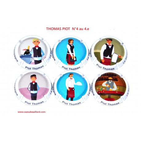 SERIE DE 6 CAPSULES DE CHAMPAGNE THOMAS PIOT N°4 au 4.e