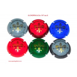 SERIE DE 6 CAPSULES DE CHAMPAGNE G.CHOPIN & Cie N°1 au 6