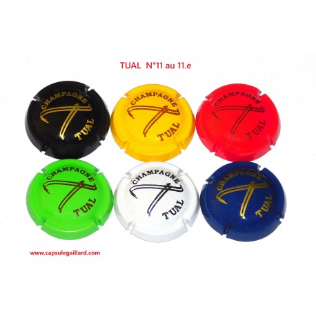 SERIE DE 6 CAPSULES DE CHAMPAGNE - TUAL  N°11 au 11.e