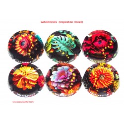 NEWS - Série de 6 Capsules de champagne - GENERIQUES (Inspiration Florale)