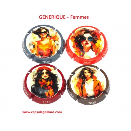 NEWS - Série de 4 Capsules de champagne - GENERIQUES (Femmes 2025)