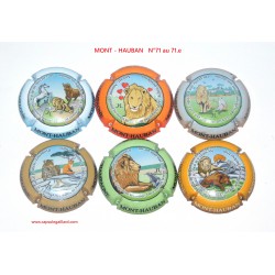 SERIE DE 6 CAPSULES DE CHAMPAGNE - MONT HAUBAN N°71 au 71.e