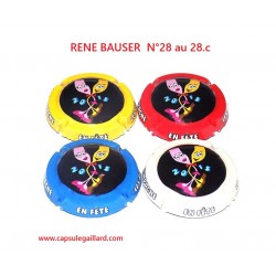 SERIE DE 4 CAPSULES DE CHAMPAGNE - BAUSER "route du champagne 2015"