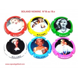 série de 6 capsules de champagne BOLAND NOMINE (Maryline Monroe)