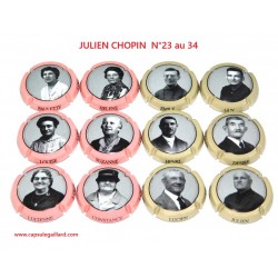 SERIE DE 12 CAPSULES DE CHAMPAGNE - JULIEN CHOPIN N°23