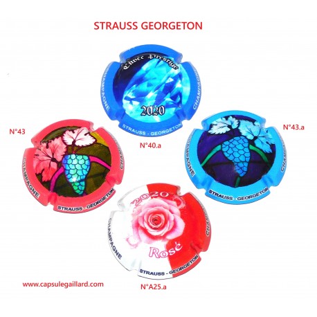 4 CAPSULES DE CHAMPAGNE - STRAUSS GEORGETON