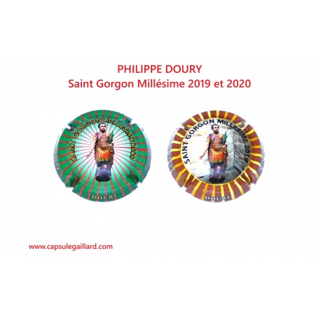 2 CAPSULES DE CHAMPAGNE PHILIPPE DOURY - St Gorgon Millésimes 2019 et 2020
