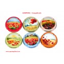 SERIE DE 6 CAPSULES DE CHAMPAGNE - SAMPERS - Coquelicots