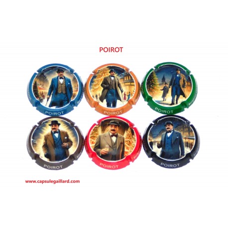 SERIE DE 6 CAPSULES DE CHAMPAGNE - POIROT