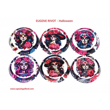 SERIE DE 6 CAPSULES DE CHAMPAGNE - EUGENE RIVOT (Halloween)