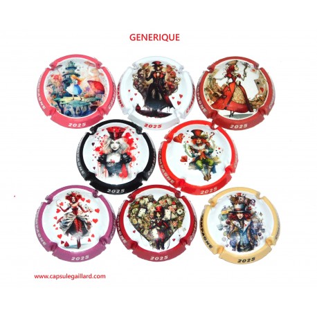 SERIE DE 8 CAPSULES DE CHAMPAGNE - GENERIQUE