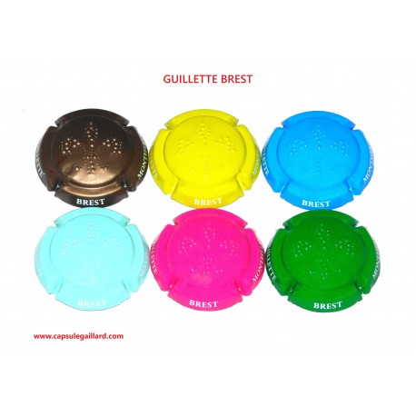 SERIE DE 6 CAPSULES DE CHAMPAGNE - GUILLETTE BREST