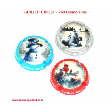 SERIE DE 3 CAPSULES DE CHAMPAGNE - GUILLETTE BREST - 240 Exemplaires