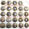 SERIE DE 24 CAPSULES DE CHAMPAGNE - GENERIQUES "Jacques Chirac " Contour Or