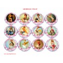 NEWS - SERIE DE 12 CAPSULES DE CHAMPAGNE - GENERIQUE (Pin Up)