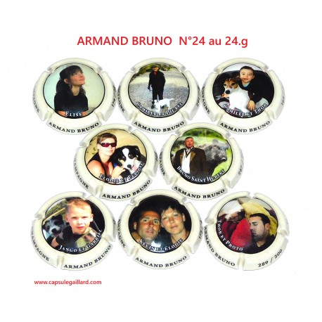 SERIE DE 8 CAPSULES DE CHAMPAGNE - BRUNO ARMAND N°24