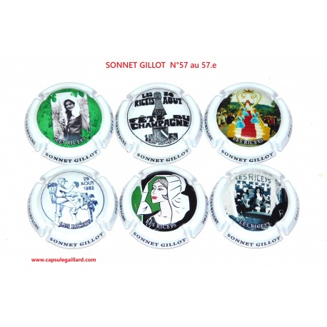 SERIE DE 6 CAPSULES DE CHAMPAGNE - SONNET GILLOT (Fête du Champagne 2025) N°57