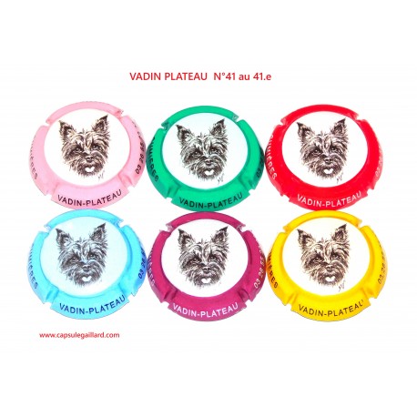SERIE DE 6 CAPSULES DE CHAMPAGNE - VADIN PLATEAU N°41 au 41.e