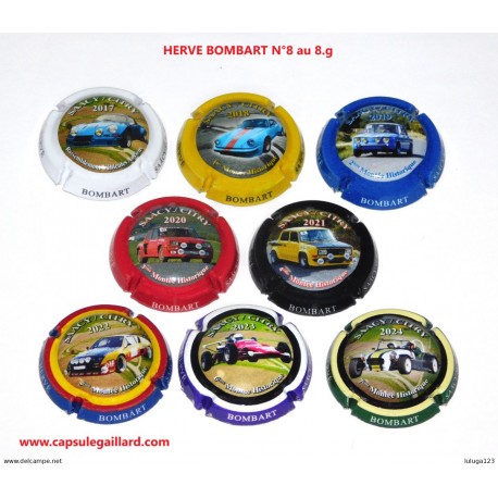 Série de 8 Capsules de champagne - BOMBART HERVE N°8 au 8.g