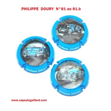 3 Capsules de champagne - Philippe DOURY N°81, 81.a et 81.b