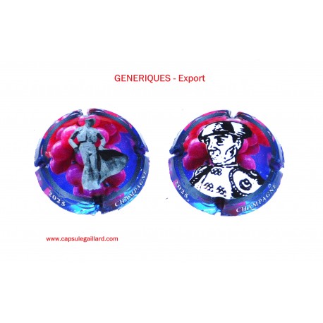 2 CAPSULES DE CHAMPAGNE - GENERIQUES (Export)