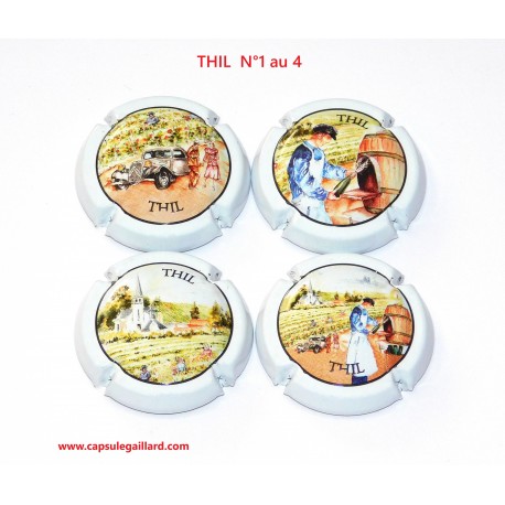 Série de 4 Capsules de champagne - THIL N°1 au 4