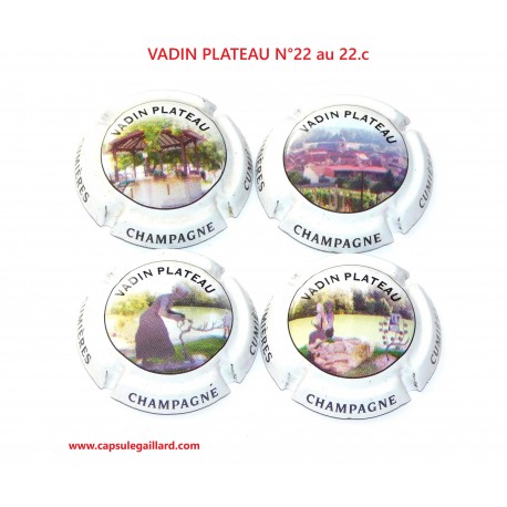 SERIE DE 4 CAPSULES DE CHAMPAGNE VADIN PLATEAU  N°22 au 22.c