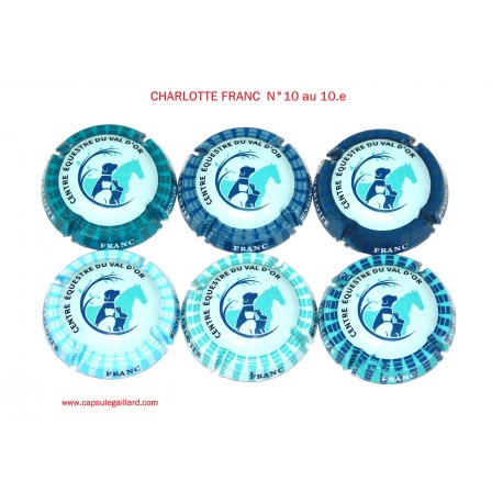 SERIE DE 6 CAPSULES DE CHAMPAGNE  - CHARLOTTE FRANC N°10 au 10.e