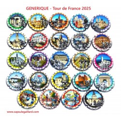 NEWS - SERIE DE 24 CAPSULES DE CHAMPAGNE - GENERIQUE (Tour de France 2025)