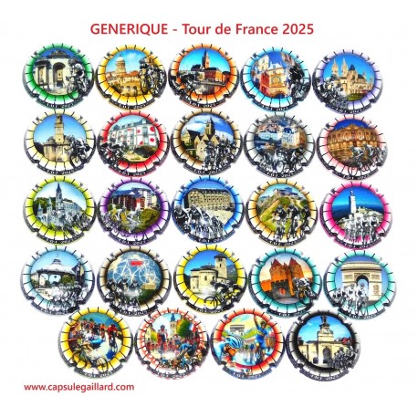 NEWS - SERIE DE 24 CAPSULES DE CHAMPAGNE - GENERIQUE (Tour de France 2025)