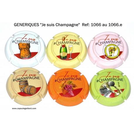 N°1066 - SERIE DE 6 CAPSULES DE CHAMPAGNE GENERIQUE
