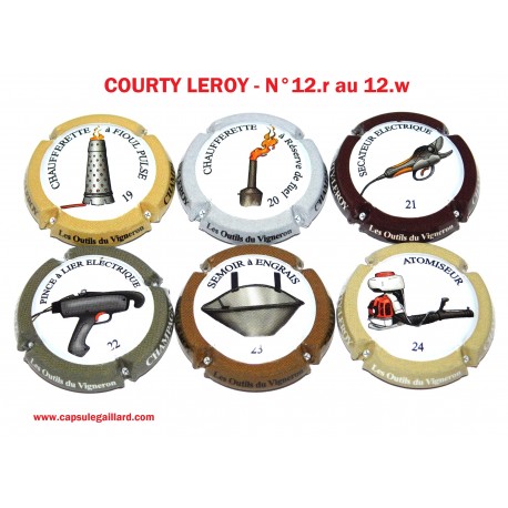 SERIE DE 6 CAPSULES DE CHAMPAGNE - COURTY LEROY N°12r au 12w