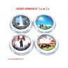 SERIE DE 4 CAPSULES DE CHAMPAGNE BRUNO ARMAND N°7 a 7cN°7.7a.7b.7c