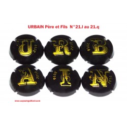 SERIE DE 6 CAPSULES DE CHAMPAGNE - URBAIN Père et Fils N°21.l