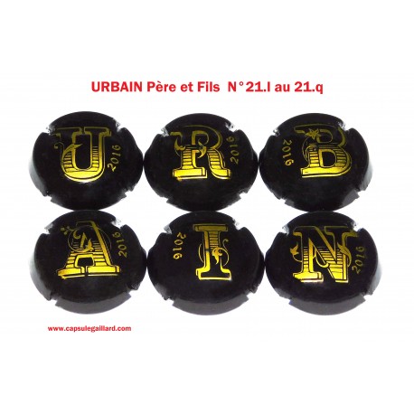 SERIE DE 6 CAPSULES DE CHAMPAGNE - URBAIN Père et Fils N°21.l