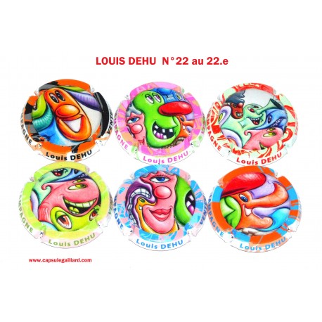 SERIE DE 6 CAPSULES DE CHAMPAGNE - LOUIS DEHU N°22