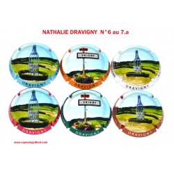 SERIE DE 6 CAPSULES DE CHAMPAGNE - NATHALIE DRAVIGNY N°6 au 7.a