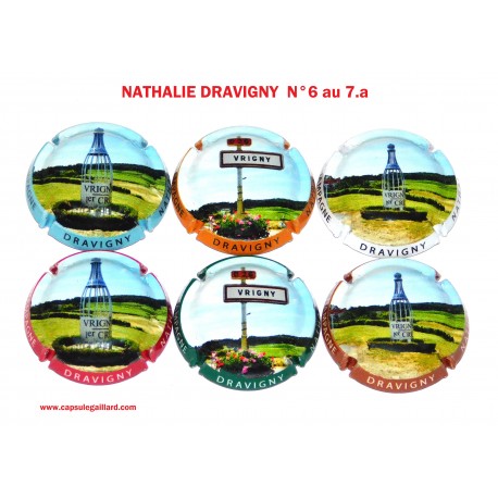 SERIE DE 6 CAPSULES DE CHAMPAGNE - NATHALIE DRAVIGNY N°6 au 7.a