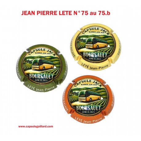 SERIE DE 3 CAPSULES DE CHAMPAGNE - JEAN PIERRE LETE N°75