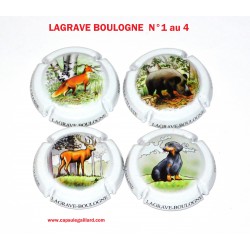 SERIE DE 4 CAPSULES DE CHAMPAGNE - LAGRAVE BOULOGNE N°1 au 4