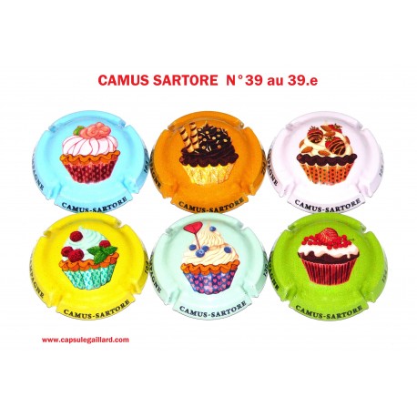 SERIE DE 6 CAPSULES DE CHAMPAGNE - CAMUS SARTORE N°39