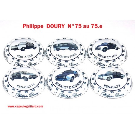 SERIE DE 6 CAPSULES DE CHAMPAGNE - PHILIPPE DOURY