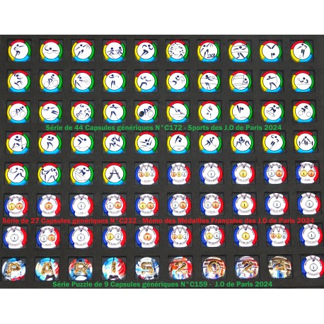 Lot de 80 Capsules de Champagne Génériques - JEUX OLYMPIQUES PARIS 2024